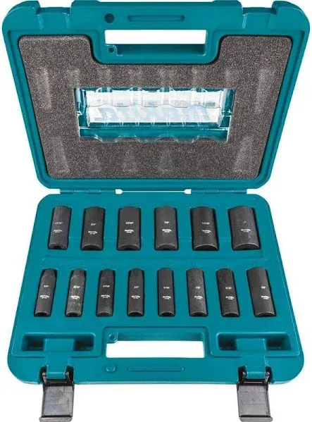 Makita A-99655 14 Pc. 3/8" Drive Deep Well Impact Socket Set