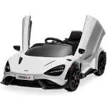 Kidzone 12V Licensed McLaren 765LT Kids Ride On Car w/ Hydraulic Doors - White