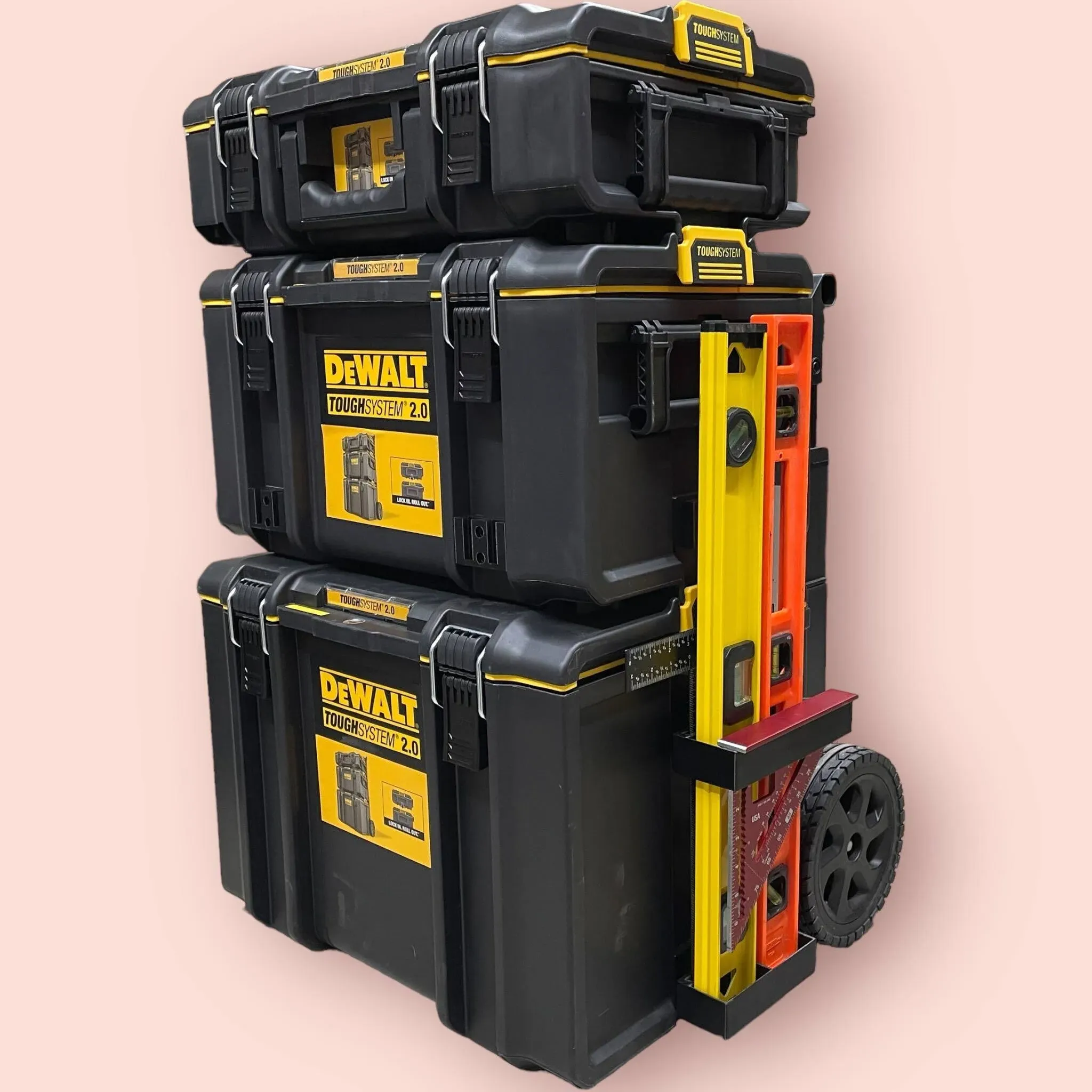 Dual Level + Square Edge + T-square Holder For Dewalt Tough Systems 2.