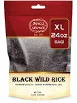 Spicy World Minnesota Grown Black Wild Rice 24oz Bag (1.5LB) | Premium Quality | All Natural, Hearty Grain with Rich Flavor | Perfect for Rice Dishes & Recipes