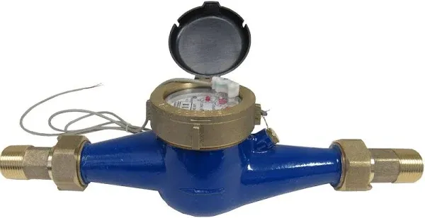 2 Inch NPT Multi Jet Water Meter with Pulse Output, Brass Body - Not for Potable