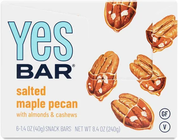 The YES Bar | Salted Maple Pecan Plant Based Protein 1.4 oz Gluten Free