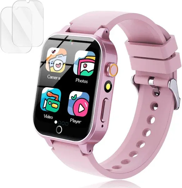 Kids Games Watch, with 26 Puzzle Games, Touch Screen, HD Camera, Alarm Clock, Toys for Ages 4-12 Years Old.Birthday Gift for Boys Girls (Pink)