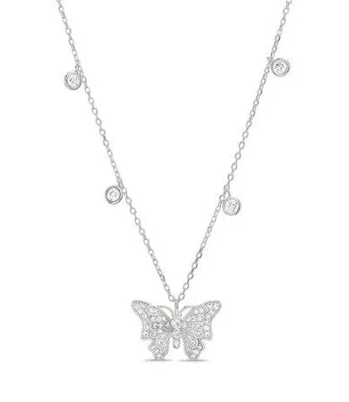 212 Main Baguette Butterfly Station Necklace