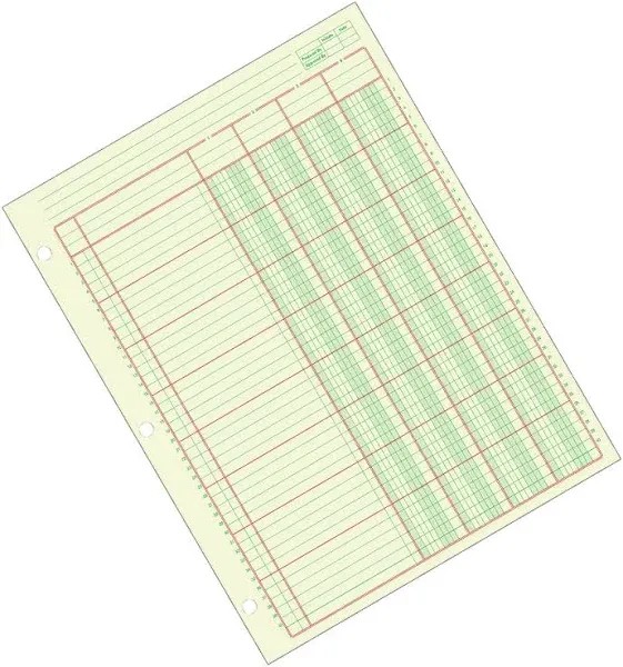 Adams Columnar Analysis Pad, 4 Column Ledger, 8.5&#034; X 11&#034;, 100 Pages