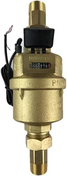 DAE VM-100P 1” Positive Displacement Water Meter, Pulse Output, Gallon+Couplin<wbr/>gs