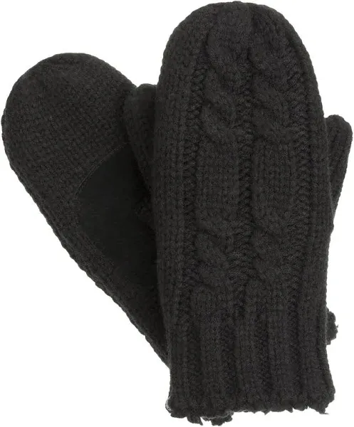 Isotoner Women's Chunky Cable Knit Mittens