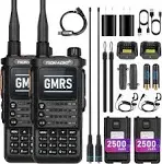 TIDRADIO 2nd Gen TIDRADIO TDH8 GMRS Radio 2Way RadioAPP ProgrammableGMRS Repeater CapableLong Range Walkie Talkies with Rechargeab