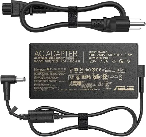 150W AC Adapter Fit for Asus TUF A15-FA506 A17-FA706 FX505GT FX705GT ROG Strix GL531GT G531GT G512LI ADP-150CH B 20V Gaming Laptop Charger Power Supply Cord 6.0 * 3.7mm