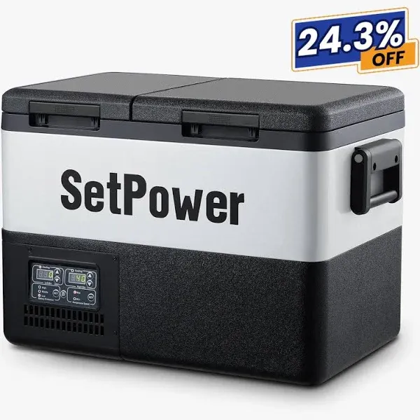 Setpower PT35 Car Refrigerator with AC Adapter,35L Dual Zone Portable Freezer...