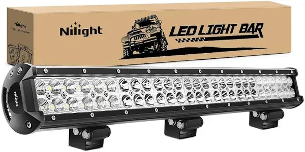 Nilight - 60007C-A 25" 162W Led Light Bar Flood Spot Combo Waterproof Driving Lights Off Road Lights for SUV UTE Truck ATV UTV ,2 Years Warranty