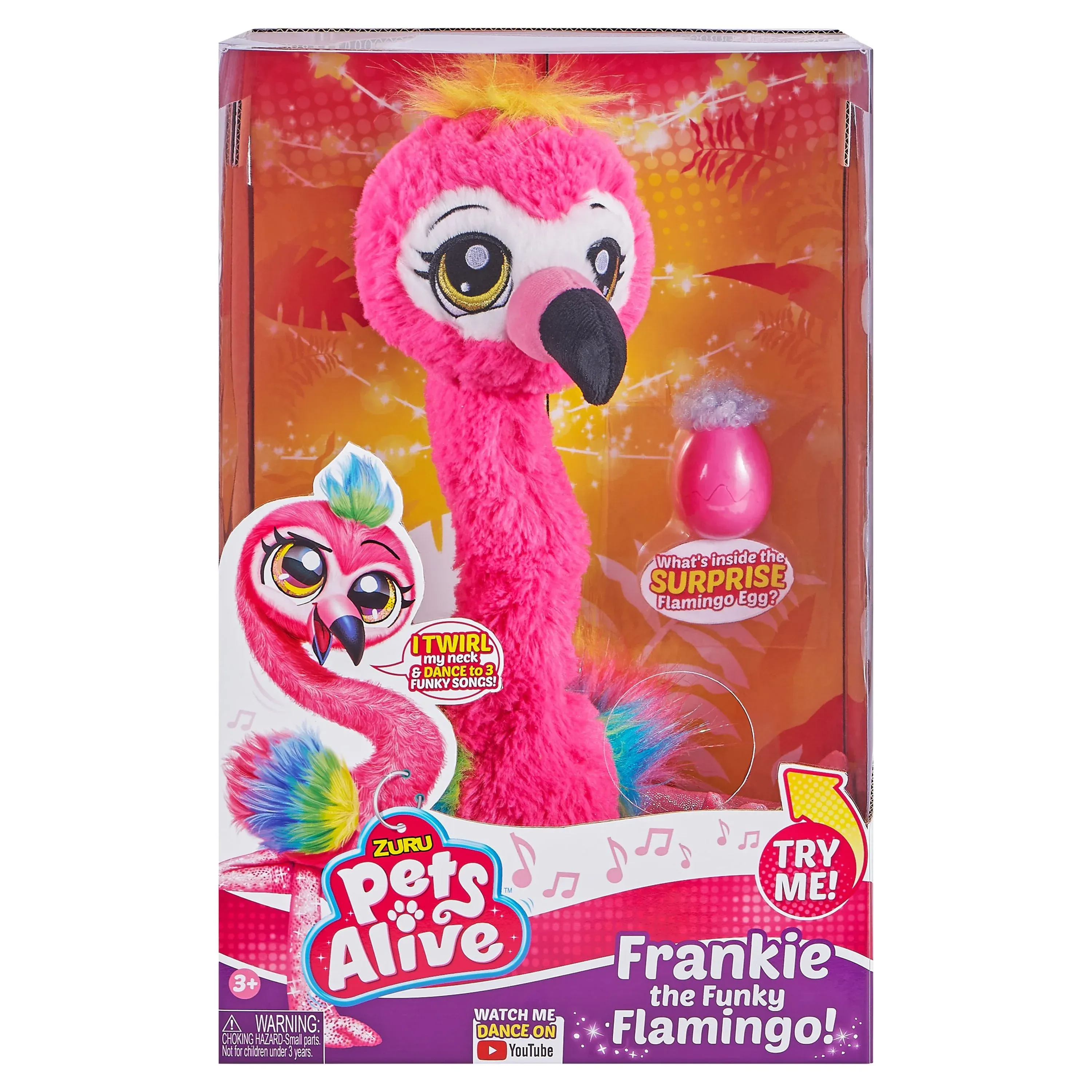 Zuru Pets Alive Frankie the Funky Flamingo! Dancing Robotic Pet Figure 3 songs 