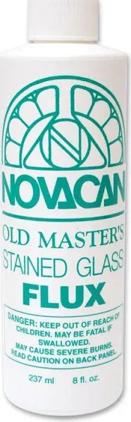 Novacan Old Masters Stained Glass Liquid Flux - 8 oz. Bottle 