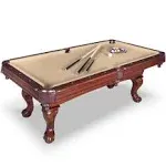 Hathaway Augusta 8 Ft Furniture Pool Table – Includes Cue Sticks, Billiard Balls – Classic Design Perfect for Family, Home, Dining, or Living Room