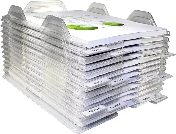 Ezstax File Organizers Letter Size Stackable Trays