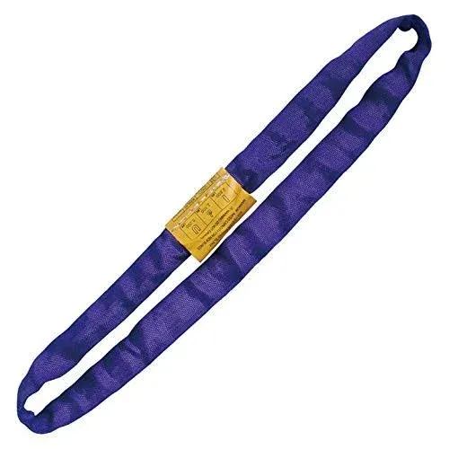 Purple 2&#039; Endless Round Lifting Sling Spanset Heavy Duty Polyester Capacity 5...