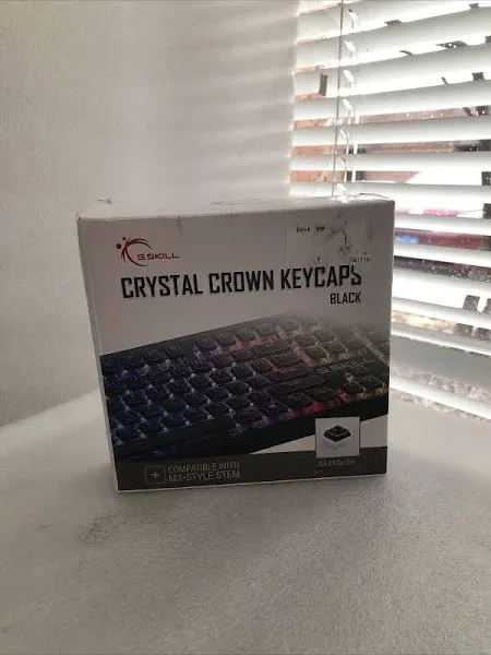 PC Keyboard Crystal Crown Keycaps Keycap Set with Transparent Layer Black