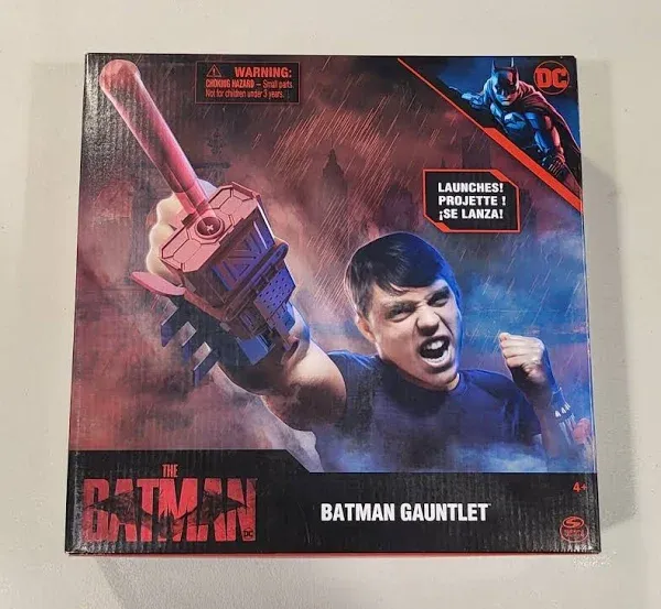 DC Batman Gauntlet with Launcher, Interactive Role-Play Toy, The Batman Movie