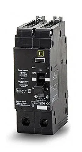 Square D EDB24020 EDB Type Circuit Breaker, 20-Amp, 2-Pole, 480Y/277V