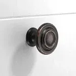 Amerdeco Hardware 10 Pack Oil Rubbed Bronze Cupboard Drawer Knobs