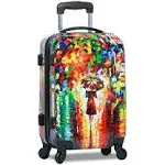 World Traveler 20-Inch Carry-On Hardside Spinner Luggage Set - Paris Nights