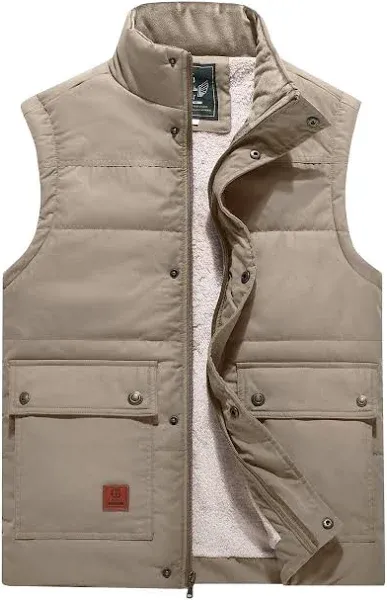 Flygo Men's Winter Warm Outdoor Padded Puffer Vest