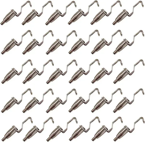 Han Sheng 18 Pcs Adjustable Metal Art Gallery Display Wire Rope Hanger Hooks Picture Rail Hooks