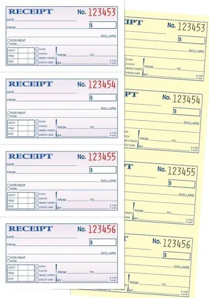 Adams Money/rent Receipt Book