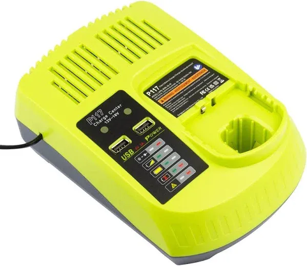 P117 Charger For RYOBI P108 18V One+ Plus 18-Volt Lithium-Ion Battery P102 P103