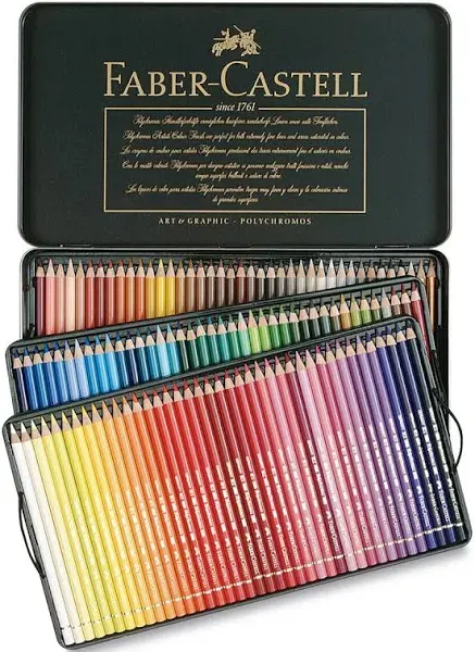 Faber Castell Polychromos Artists&#039; Pencils Tins 60 72 120 Multi Colors Sets