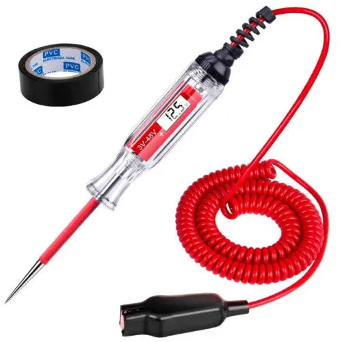 Heavy Duty 3-48V Automotive Circuit Tester with Backlit Digital LCD Voltage D...