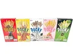 Pocky Biscuit Stick 5 Flavor Variety Pack Pack of 5 Total 7.2 oz - Classic Flavors