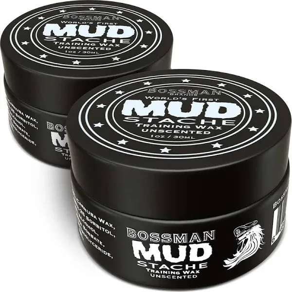 Bossman MUDstache Unscented Mustache Wax – No Pull - Spreads  Assorted Styles 