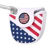 USA Mallet Putter Cover Headcover Magnetic Golf Head Covers Headcovers Club Prot