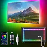 MATICOD LED Lights for TV LED Backlight, 13.1ft RGB LED Strip Lights for TV Lights Behind, USB LED Light Strip for 45-60in TV, Bluetooth App Control