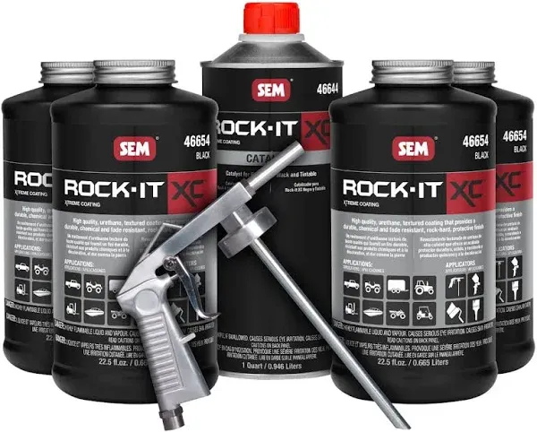 SEM 46650 BLACK ROCK-IT SPRAY-ON TRUCK BED LINER KIT WITH GUN