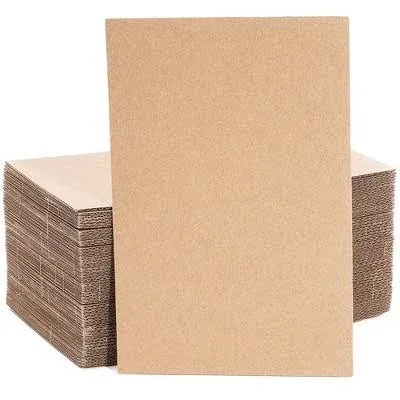 , 50 Pack 6x9 Corrugated Cardboard Sheet Flat Cardboard Pads Inserts, 1/16&#034; T...