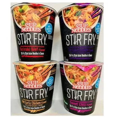 Cup Noodles Stir Fry Noodles Hot Garlic Chicken Flavor