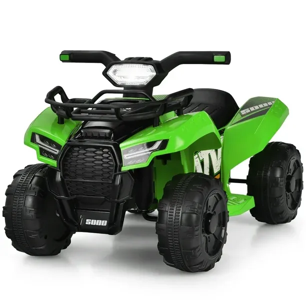 COSTWAY 6V Kids Atv Quad Electric Ride On Car Toy Toddler W/led Light&mp3