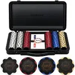 SLOWPLAY Nash 14g Clay Poker Chips Set for Texas Holdem, 300 Pcs [Blank Chips] Features A High-end Chip Case with Extra Durab