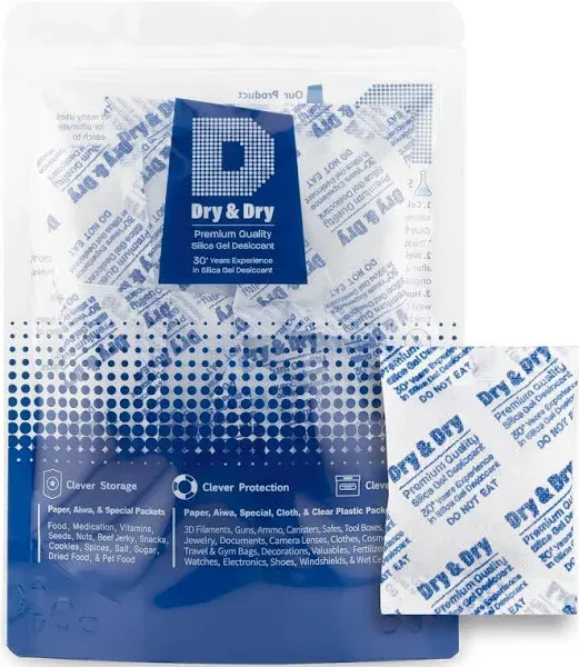 Dry & Dry Silica Gel Desiccant Packets