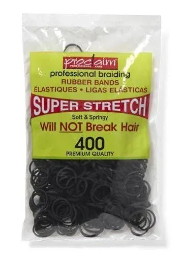 Proclaim Rubber Bands Black 400 Count Black