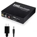 HDMI to RCA and HDMI Adapter Converter,HDMI to HDMI+3RCA CVBS AV Composite Video