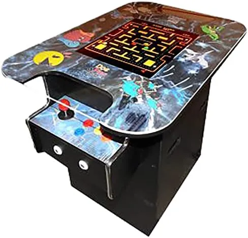 Doc and Pies Arcade Factory Full Size Professional Cocktail Arcade Machine | 412 Classic Games | Original, Classic Design | 2-Player | Full Size LCD Screen, Buttons and Joystick