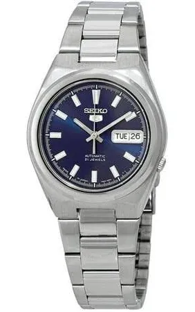 Seiko 5 Automatic Casual Blue Dial SNKC51J1 Men&#039;s Watch Silver Band Case 37 mm