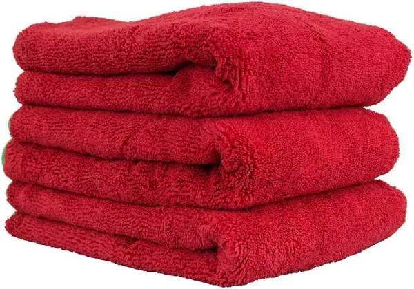 Chemical Guys MIC99703 Red 24" x 16" Fluffer Miracle Supra Mircofiber Towel, , 1 Pack