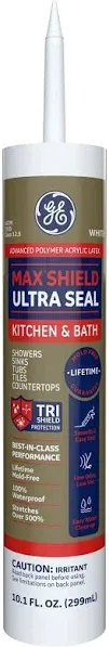 GE Max Shield Painters White Acrylic Latex Windows, Doors, Seal & Paint Sealant 10.1 oz