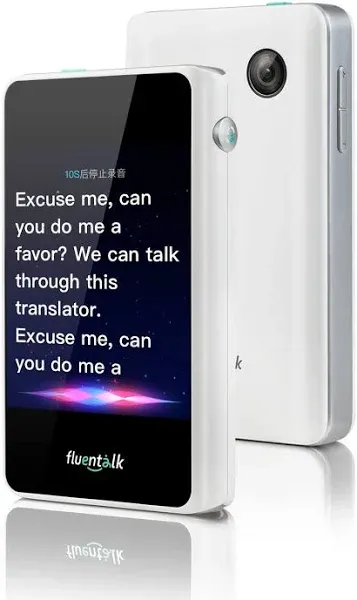 Fluentalk by Timekettle, T1 Mini Translator Device No WiFi Needed, Built in 1-Year Global Mobile Data, Supports 40 Languages and Photo Translation, Instant Language Translator for Travelling Freely