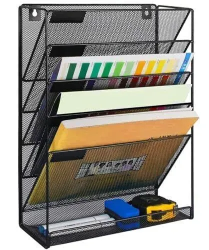 Kuntine.B 6-Tier Wall File Organizer Hanging File Organizer Cubicle Organizer...