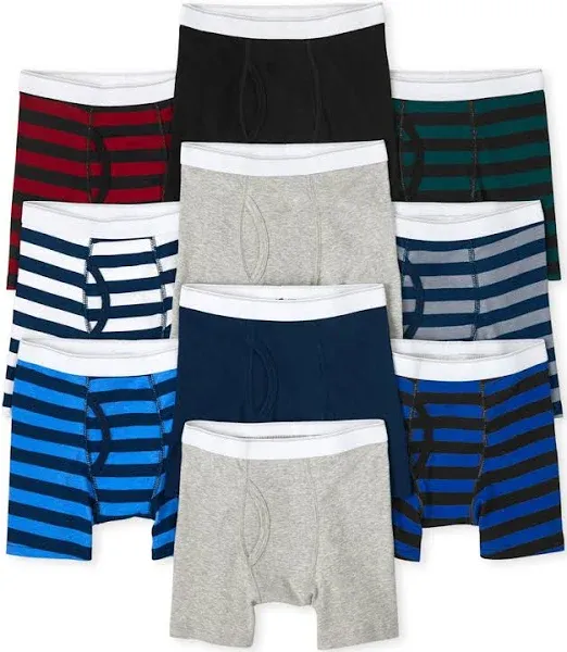 The Children's Place Boys' 10-Pack Cotton Boxer Briefs